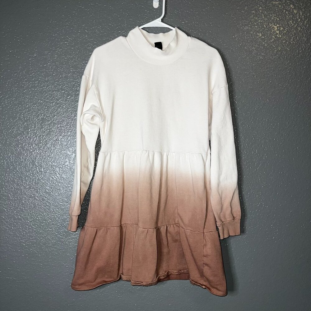 Ombre Long Sleeve Cozy Large Sweatshirt Dress - Wild Fable Brown
